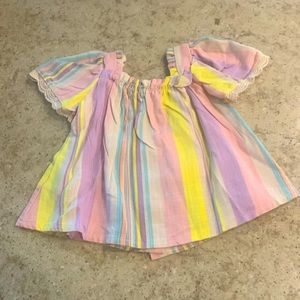 NWT Jessica Simpson Pastel Striped Blouse Size 18 Months